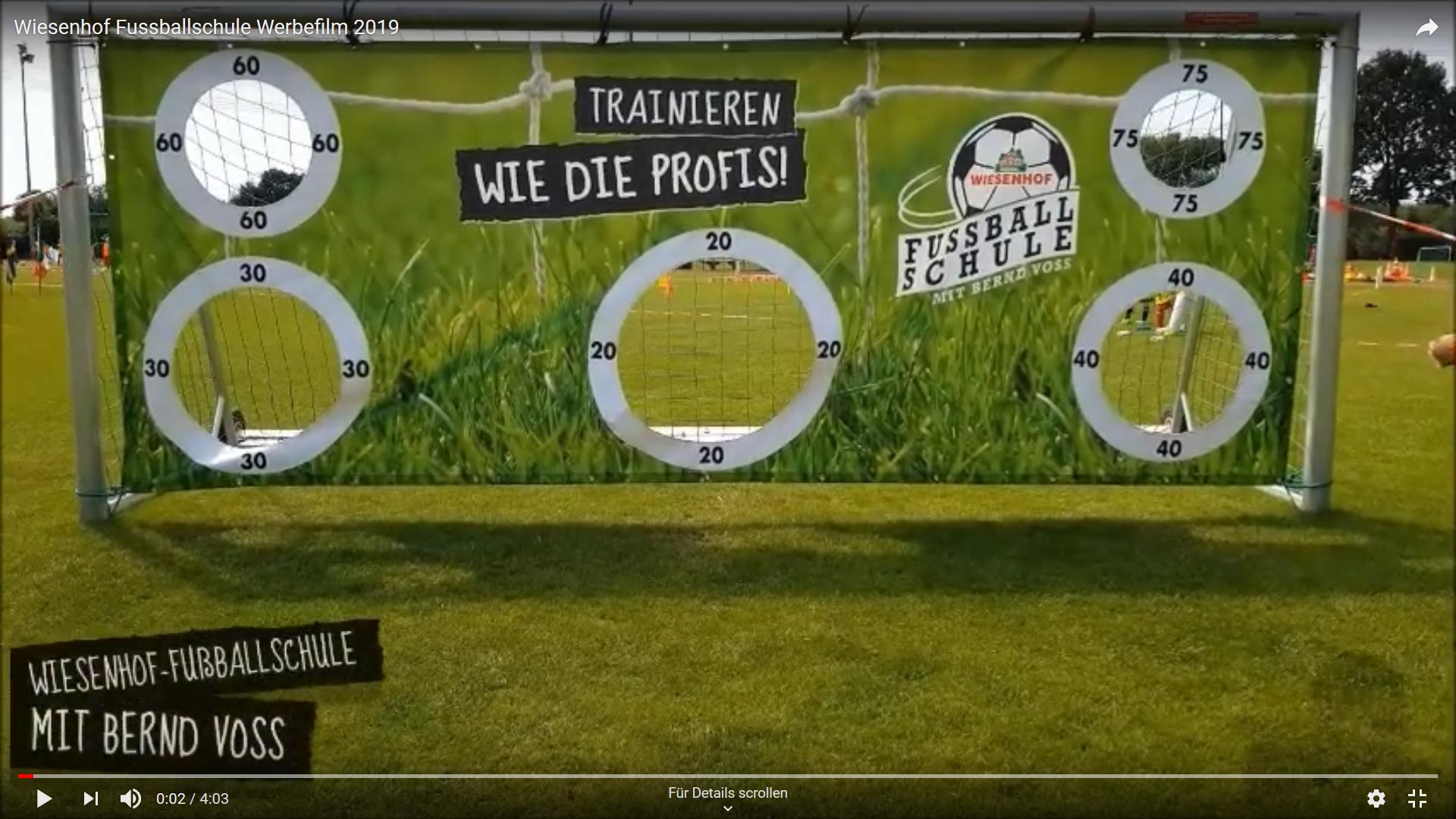 Wiesenhof Fußballschule Werbefilm 2019